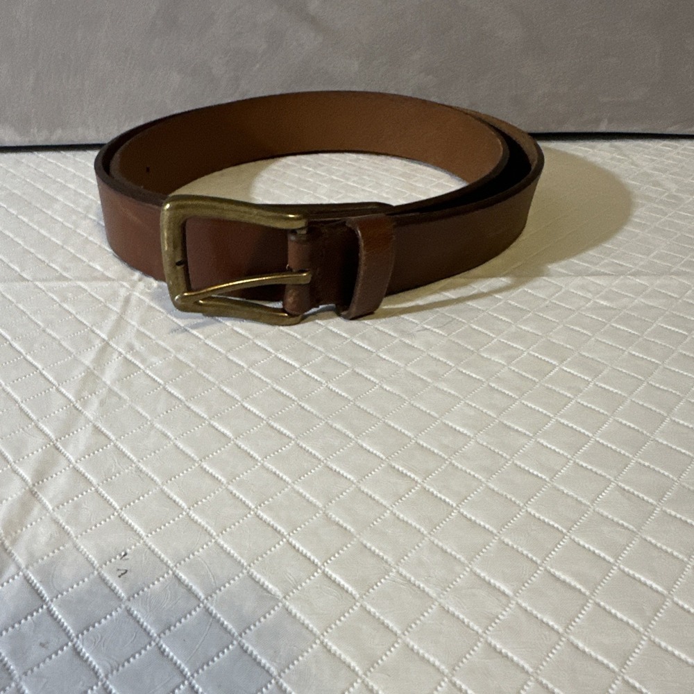Brown‎ Genuine Leather Belt - Men's Size 42 Preowned Dress Casual